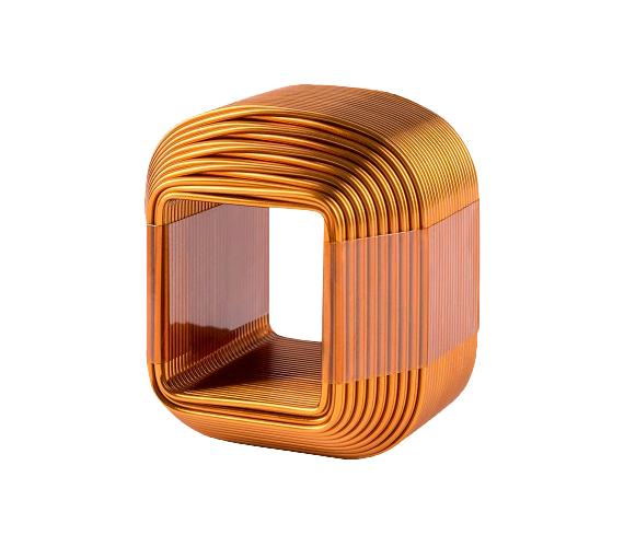 Air core coil odd-shaped